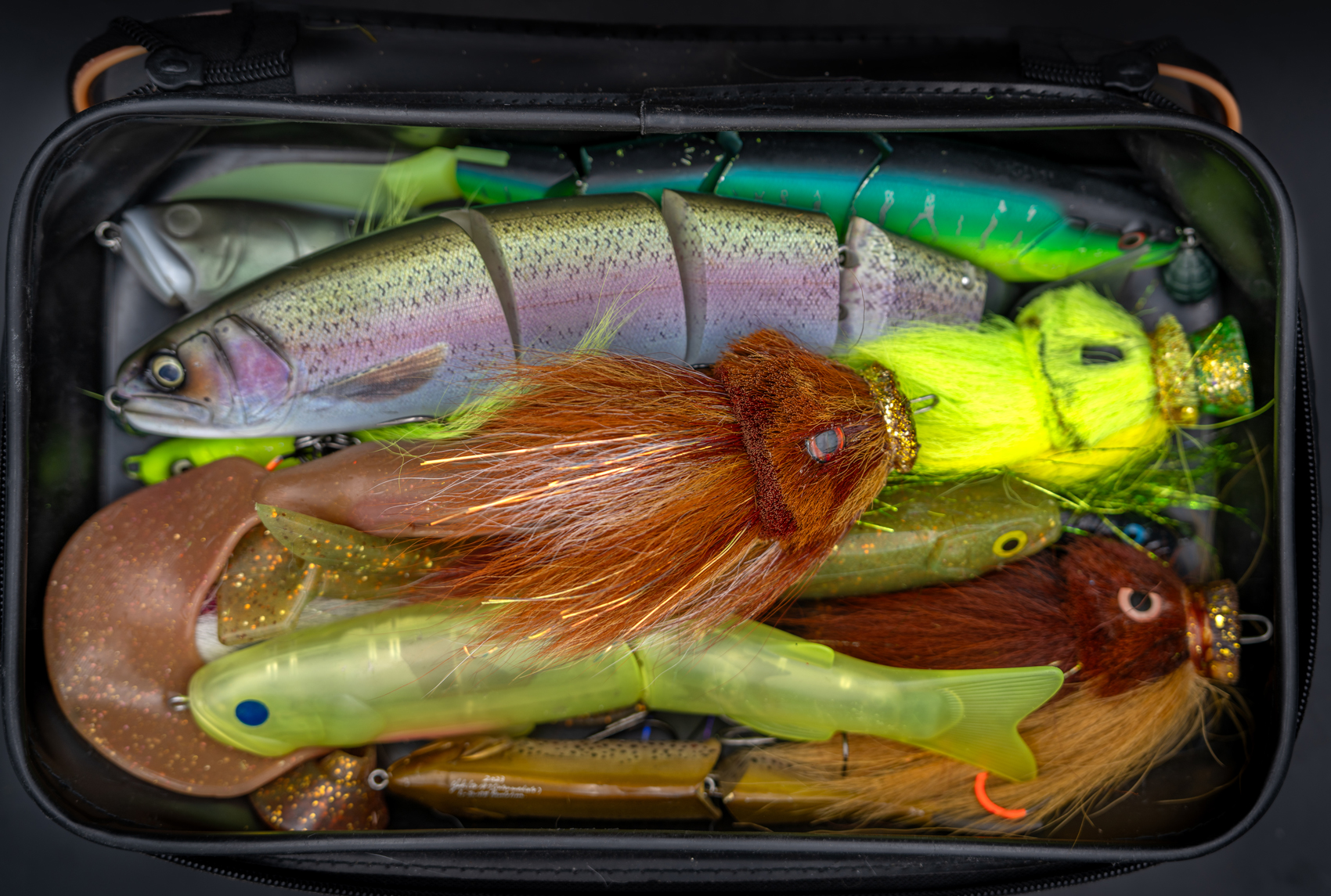 divers leurres a brochets comme du balam, miuras mouse, leurre maison, slideswimmer deps